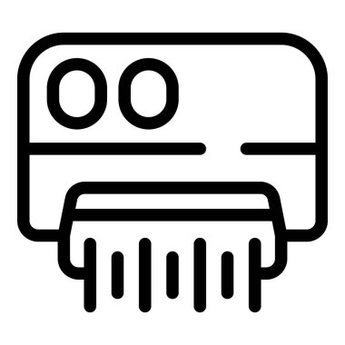 Havalandırma ikonu ana hatları vektörü üfleniyor. Kapalı havalandırma. İklim ev aletleri