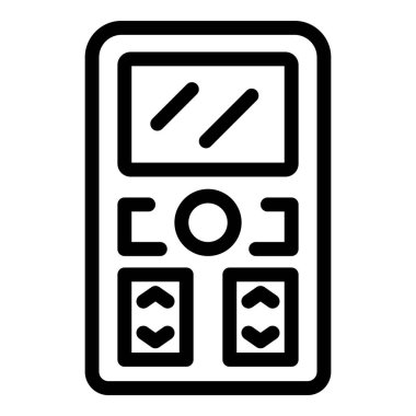 Uzaktan kumandalı klima aygıtı ana hatları vektörü. Akıllı ev aletleri. İçerideki sıcaklık bakımı