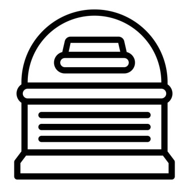 Posta kutusu simgesi ana hatlı vektörü yükle. Mektup kutusu. Yazışma teslimat noktası