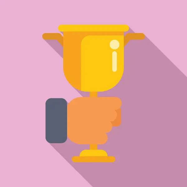 Leader Handle Cup Icon Flat Vector Success Course Leadership Training Royalty Free Stock Illustrations