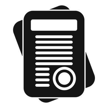 Evrak işleri bildirim simgesi basit bir vektör. Veri yasası. Belge dönemi mektubu