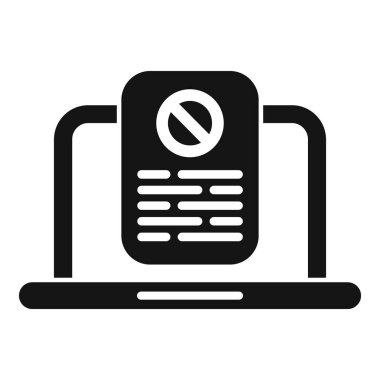 Çevrimiçi onay belgesi simgesi basit bir vektör. Veri yasasını işaretle. Koruma denetimi