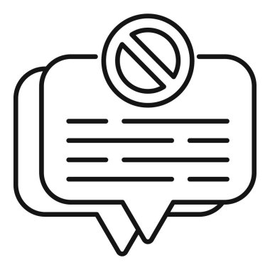 Çevrimiçi ileti simgesi ana hatları vektörü reddedildi. Değerlendirmeyi bilgilendir Uyarı kontrol