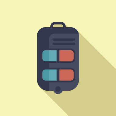 Akıllı anahtar simgesi düz vektörünü uyar. Kontrol aracı erişimi. Modern güvenlik