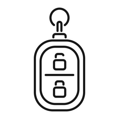 Akıllı anahtar simgesi ana hat vektörünü uyar. Kontrol aracı. Otomatik akıllı giriş