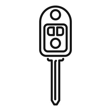 Elektronik akıllı alarm simgesi ana hat vektörü. Araç güvenliği. Erişim başlangıcı