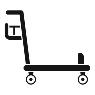 Bagajdaki simge basit bir vektör. Havaalanı deposu. Araba taşımacılığı