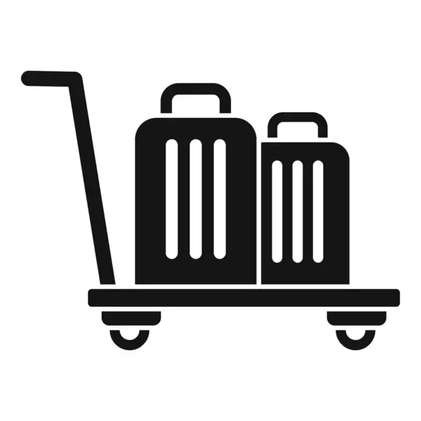 Airport Luggage Trolley Icon Simple Vector Support Delivery Lock Balance Royalty Free Stock Vectors