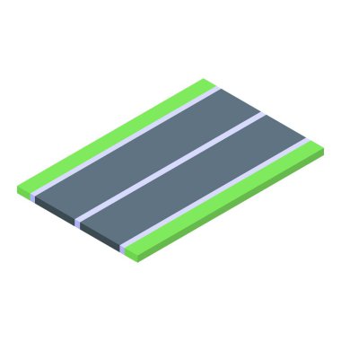 Sokak asfalt yol ikonu izometrik vektörü. Modern tasarım. Boyalı çizgi