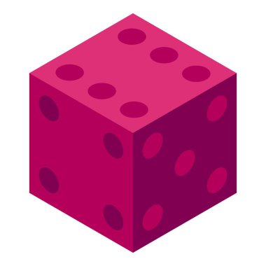 Dice kalem standı ikon izometrik vektörü. Modern tasarım. Tencereyi boya