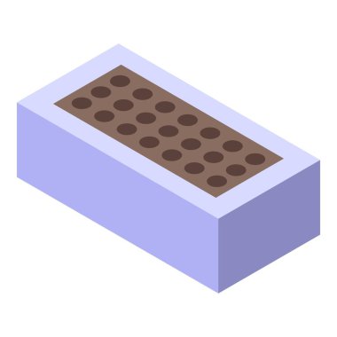 Kalem genişliği izometrik vektör simgesi. Yaratıcı tutucu. Sanat sembolü