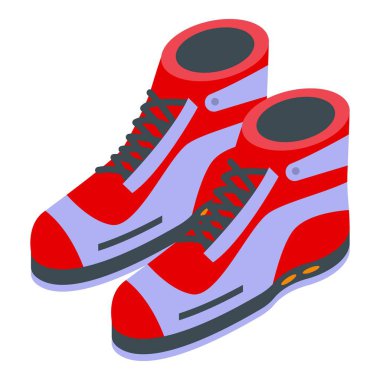 Kuzey Kutbu ayakkabı ikonu izometrik vektörü. Kış malzemeleri. Yeni model teknoloji