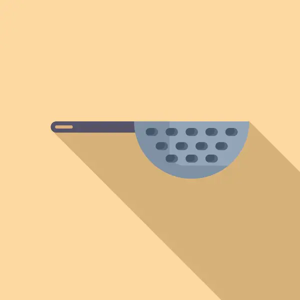 Separation Drain Tool Icon Flat Vector Colander Sieve Bowl Domestic Royalty Free Stock Vectors