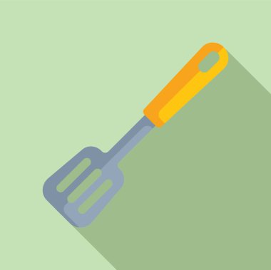 Geleneksel spatula ikonu düz vektörü. Yemek pişirme aleti. Ev aletleri