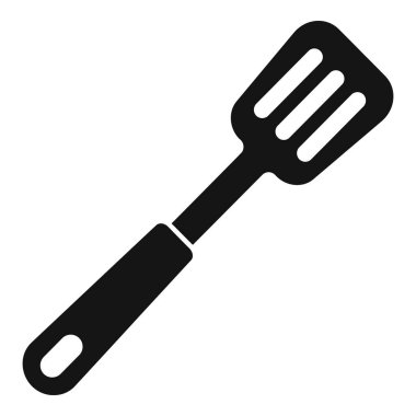 Geleneksel spatula simgesi basit vektörü. Yemek pişirme aleti. Ev aletleri