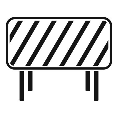 Demiryolu geçiş bariyeri simgesi basit bir vektör. Kapalı pas. Nesne engeli