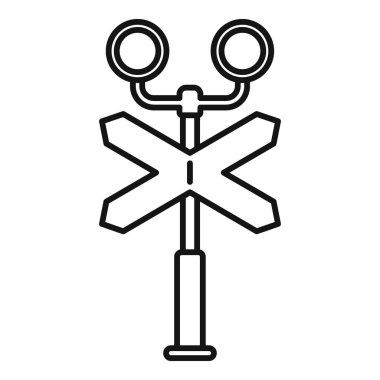 Trafik ışığı ve simge taslak vektörü. Ulaşım uyarısı. Güvenlik ekipmanları