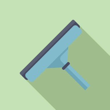 Temizleme pencereleri simgesi düz vektörü için paspas kullan. Lastik malzeme. Plastik tasarım