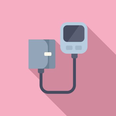 Tonometre aygıtı simgesi düz vektör. Kontrol ölçümü. Test sağlıklı