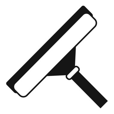 Temizleme pencereleri simgesi basit vektörü için paspası kullan. Lastik malzeme. Plastik tasarım