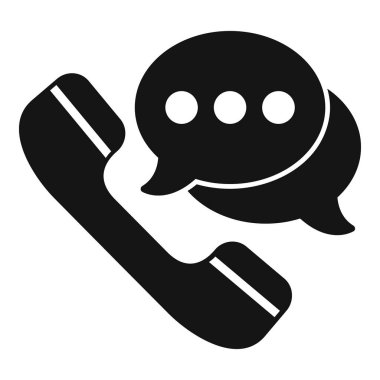 İleti destek simgesini basit vektör olarak ara. Elle temas. Yardım iletişimi