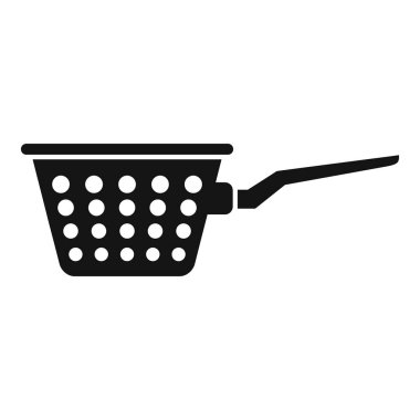 Yeni model süzgeç simgesi basit vektör. Yemek pişirme elementi. Nesneyi boşalt