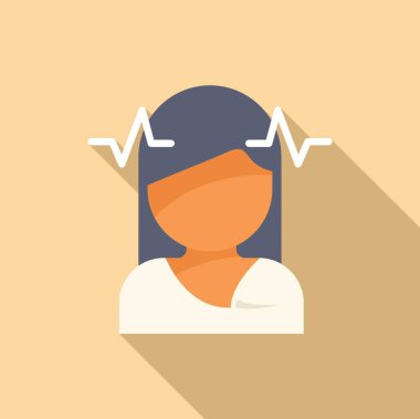 Meditasyon ikonu düz vektörü üzerinde yoğunlaşın. Yoga dengesi. Uyumlu yaşam tarzı