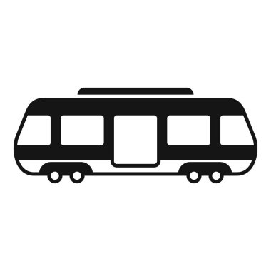 Tren platformu simgesini basit bir vektörle ifade et. İş vagonunu çek. Yüksek hız