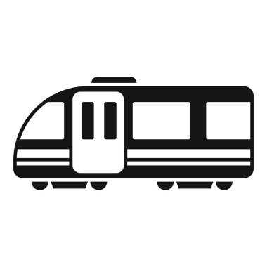 Elektronik hız treni simgesi basit vektör. Metro aracını hareket ettir. Motor trafiği