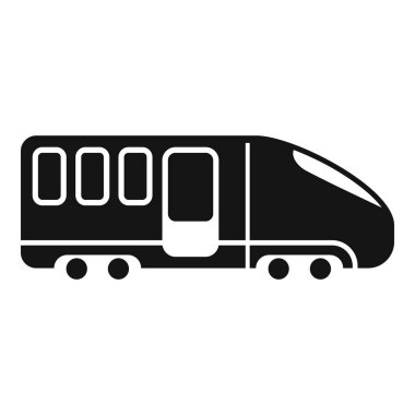 Ekspres lokomotif simgesi basit vektör. Elektrikli hızlı ulaşım. Turizm tasarımı