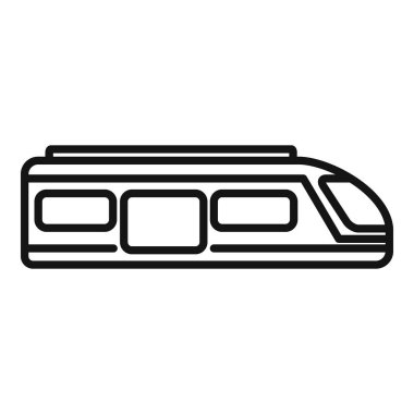 Şehir hız treni ikonu ana hat vektörü. Ekspres taşıma. Seyahat ekolojisi yolu