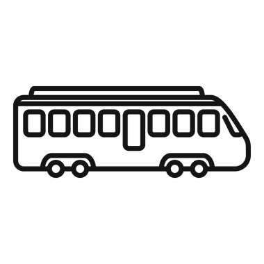 Yeni modern tren ikonu ana hat vektörü. Güvenlik yolculuğu. Yan görünüm taşı