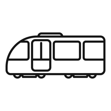 Elektronik hız treni ikonu ana hat vektörü. Metro aracını hareket ettir. Motor trafiği