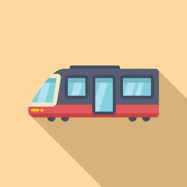 Πλευρική Άποψη Εικονίδιο Τρένου Επίπεδη Διάνυσμα Γρήγορη Κίνηση Σύγχρονο Μετρό Εικονογράφηση Αρχείου