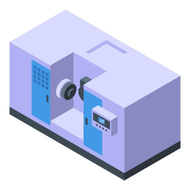 Çelik bitki ekipmanı ikon izometrik vektörü. Yaratıcı fabrika. Tel dişlisi