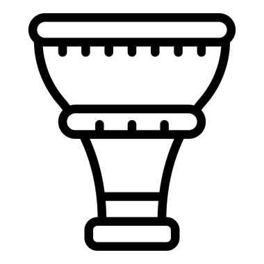 Kalabalık spor trompet ikonu ana hatları vektörü. Vuvuzela enstrümanı. Hayranlar tezahürat yapıyor