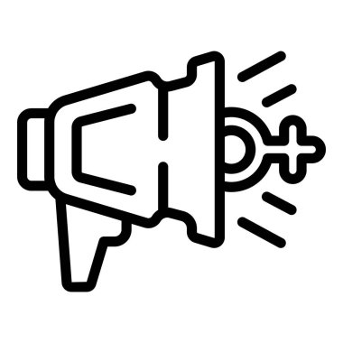 Cinsiyet problemi ikon ana hatları vektörü. İnsan eşitsizliği. Cinsiyet ayrımcılığı önyargı gücü