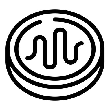 İndüksiyon pişirme aleti ikonu ana hatları vektörü. Manyetik mutfak malzemeleri hobisi. Elektromanyetik mutfak yüzeyi