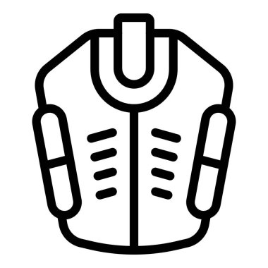 Oyun faresi simgesi ana hatları vektörü. Video oyunu aksesuarı. Oyuncu yenilikçi aygıtı