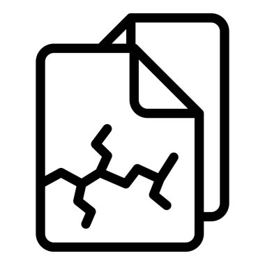 Kağıt atığı ikonu ana hat vektörü. Karton geri dönüşümü. Çevre koruma stratejisi