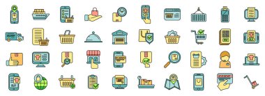 İşlem simgelerinin sıralanması ana hatları belirler. Teslimat kutusu. Serbest ince çizgi rengini beyaza aktar