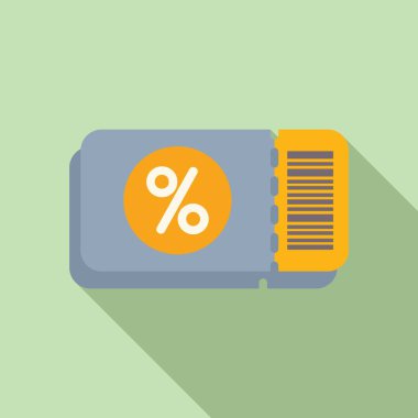 Yüzde yüz indirim kuponu düz vektörü. Sadakat ödülü. Hizmet hediyesi tanıtımı