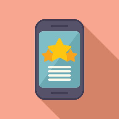 Kredi sadakati mobil program simgesi düz vektör. Çevrim içi kod. Servis tüketicisi