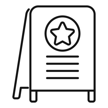 Ödül ikramiyesi sokak simgesi taslak vektörü. Servis pazarlaması. Kazanç alışverişi parası