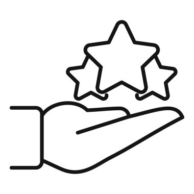 Bakım üyesi sadakat ikonu ana hatları vektörü. Çevrim içi kod. Alışveriş ticareti.