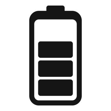 Asit göstergesi pil simgesi basit vektör. Hücre gücü. İlerleme pozitif