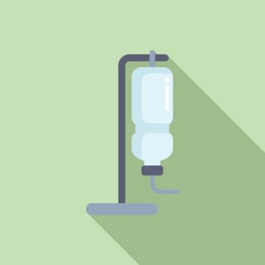 Sayaç simgesini düz vektöre bırak. İlaç sıvısı. Tedavi