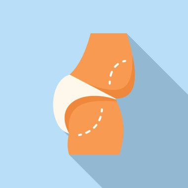 Liposuction kadın vücut ikonu düz vektör. Güzellik prosedürü. Cerrahi yapı