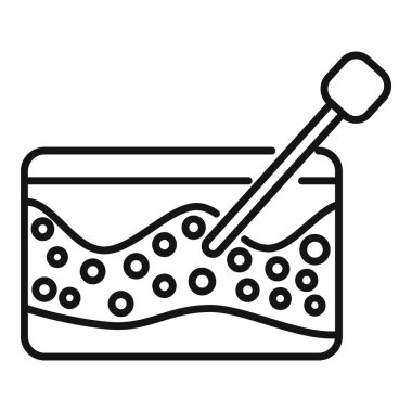 Liposuction vücut şırıngası ana hatları vektörü. Diyet göğüs. Sağlık şekli