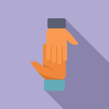 El dostu destek ikonu düz vektörü. Umarım başarılı olur. Hareketli nesne